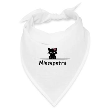 Miesepetra Wortspiel Petra Miesepeter - Bandana - Weiß - Vorne