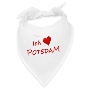 ICH LIEBE POTSDAM - Bandana - Weiß - Vorne