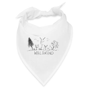 Waldkind Natur Sketch Kindergarten  - Bandana - Weiß - Vorne