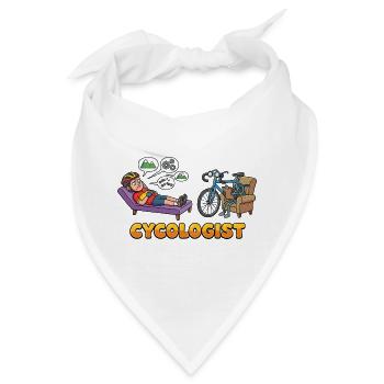 Cycologist Fahrradliebhaber Geschenk Lustig - Bandana - Weiß - Vorne