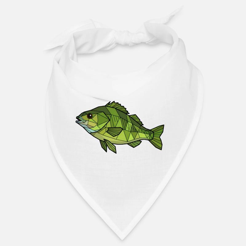Geometrischer Flussbarsch Low Poly Bandana