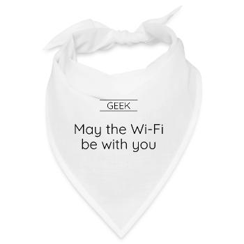 GEEK – Möge das WLAN mit dir sein. - Bandana - Weiß - Vorne