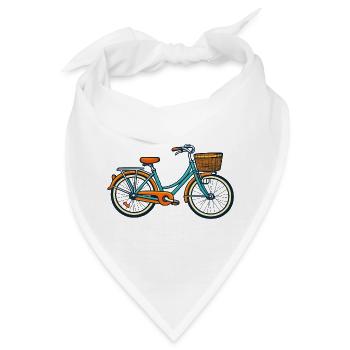 Vintage Fahrrad mit Körbchen - Bandana - Weiß - Vorne