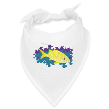 Gelber Corocoro – Haemulon flavolineatum - Bandana - Weiß - Vorne