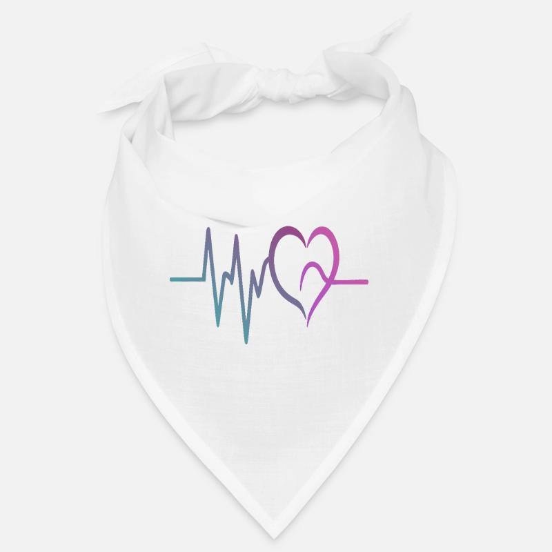 Gradient ECG Heart Bandana