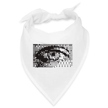 Mitternachts-Pixel-Augenmuster - Bandana - Weiß - Vorne