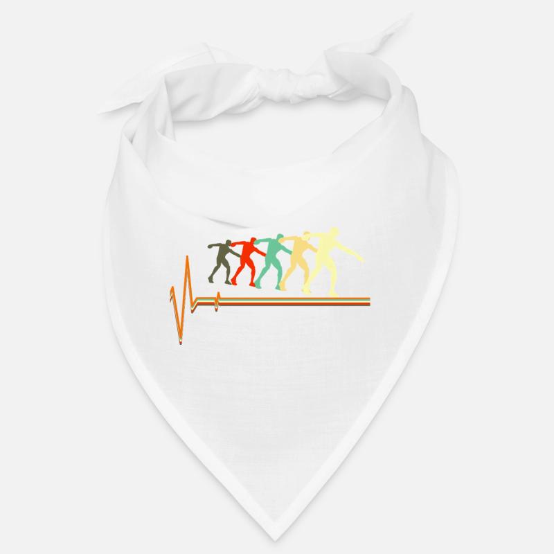 Shot Put Evolution Retro Herzschlag Pulskunst Bandana