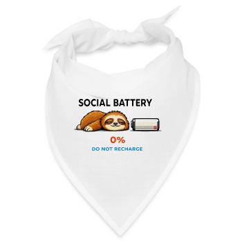 Sleepy Faulheit 0% Nicht aufladen - Bandana - Weiß - Vorne