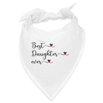Tochter - beste Tochter der Welt - Bandana - Weiß - Vorne