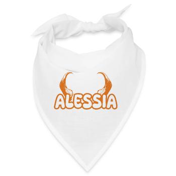 Geschenk für Alessia - Bandana - Weiß - Vorne