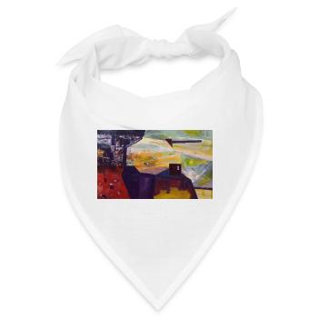 Abstrakte Stadtlandschaft - Bandana - Weiß - Vorne