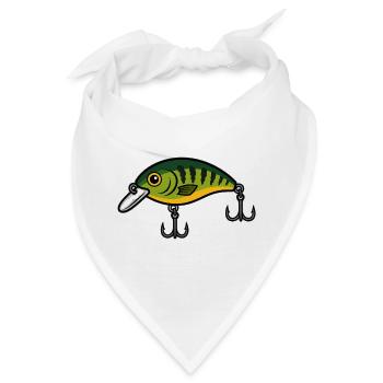 Köderfisch Crankbait Neon Grün - Bandana - Weiß - Vorne