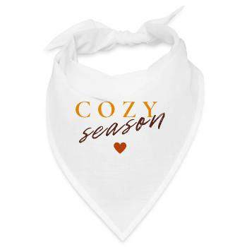 Cozy Season | Minimal Herbst Design - Bandana - Weiß - Vorne