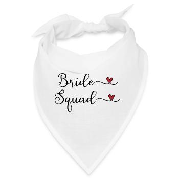 Bride Squad niedlich, handgeschrieben Typografie mit Hea - Bandana - Weiß - Vorne