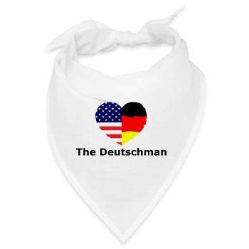 Herzflagge USADeutschland Fusion - Bandana - Weiß - Vorne