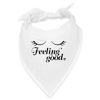Traumhafte Wimpern-Silhouette - Bandana - Weiß - Vorne