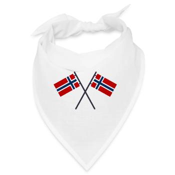 Norwegische Flagge - Bandana - Weiß - Vorne