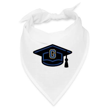 Doktorhut Buchstabe Icon - Bandana - Weiß - Vorne