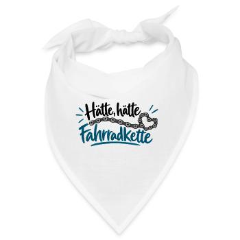 Hätte, hätte Fahrradkette - Fahrrad - Spruch - Bandana - Weiß - Vorne