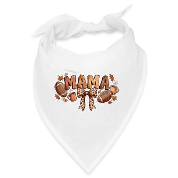 Herbst-Fußball Mama Leopard Bow - Bandana - Weiß - Vorne