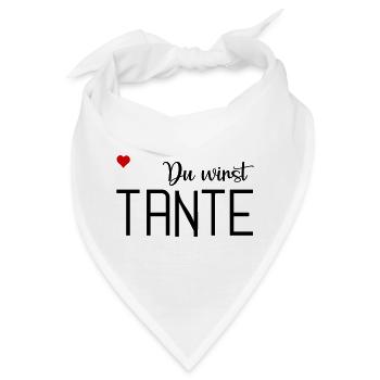 Du wirst Tante - Bandana - Weiß - Vorne