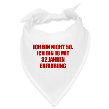 50 mit 32 Jahren Erfahrung - Bandana - Weiß - Vorne