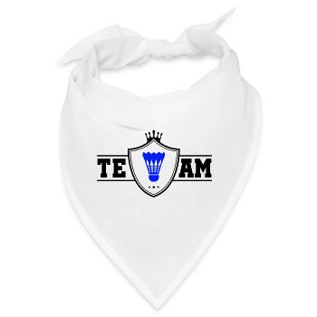 Blauer Badminton-Shuttlecock - Bandana - Weiß - Vorne
