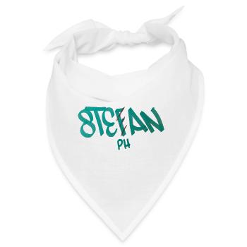 Geburtstagsgeschenk für Stephan - Bandana - Weiß - Vorne