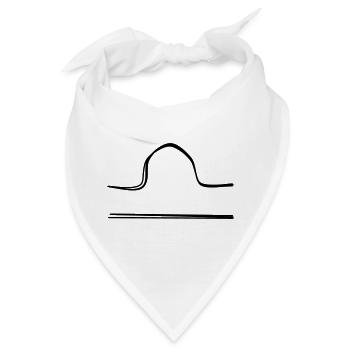 Sternzeichen Waage handgezeichnet - Bandana - Weiß - Vorne