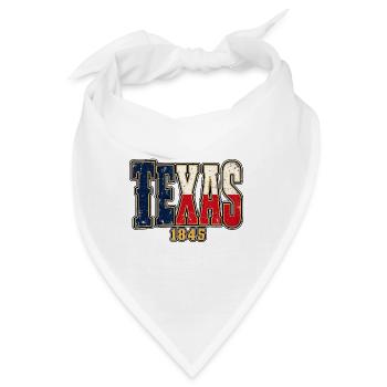 Texas 1845 Vintage Motiv - Bandana - Weiß - Vorne