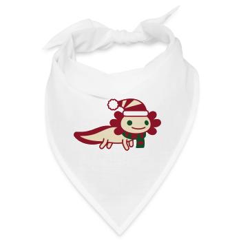 Axolotl Weihnachten Clipart - Bandana - Weiß - Vorne