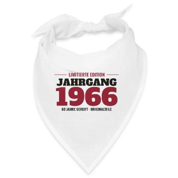 Jahrgang 1966 Limitierte Edition – 60. Geburtstag - Bandana - Weiß - Vorne