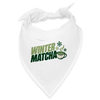 Grüne Winter Matcha Tasse - Bandana - Weiß - Vorne