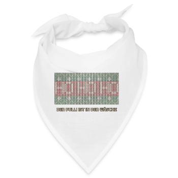 Ho Ho Ho - der Strick ist in der Wäsche - Bandana - Weiß - Vorne