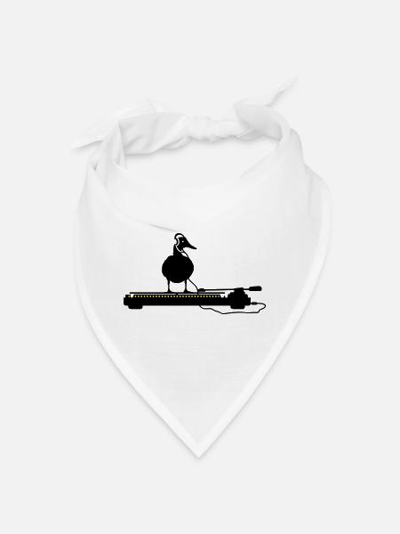 disco duck turntable - Bandana - Weiß - Vorne