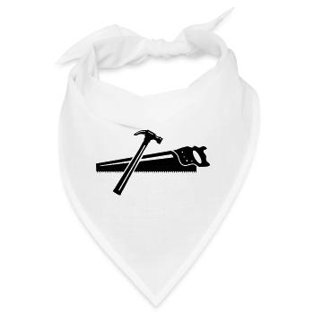 Hammer und Säge - Bandana - Weiß - Vorne