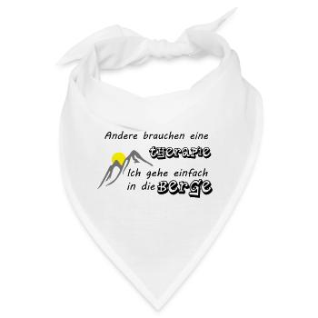 Berge Therapie - Bandana - Weiß - Vorne