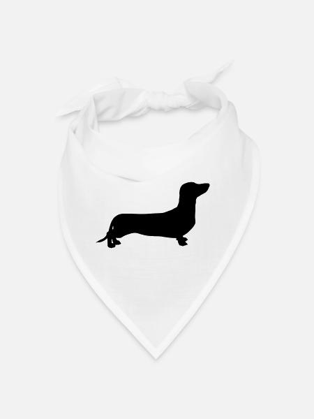 Dachshund - Bandana - white