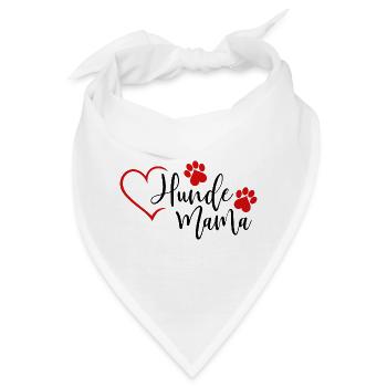 Hunde Mama  - Bandana - Weiß - Vorne