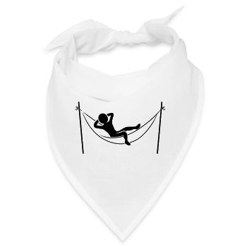 Entspannt in der Hängematte - Bandana - Weiß - Vorne