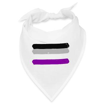 Flagge asexuell Asexualität LGBT - Bandana - Weiß - Vorne