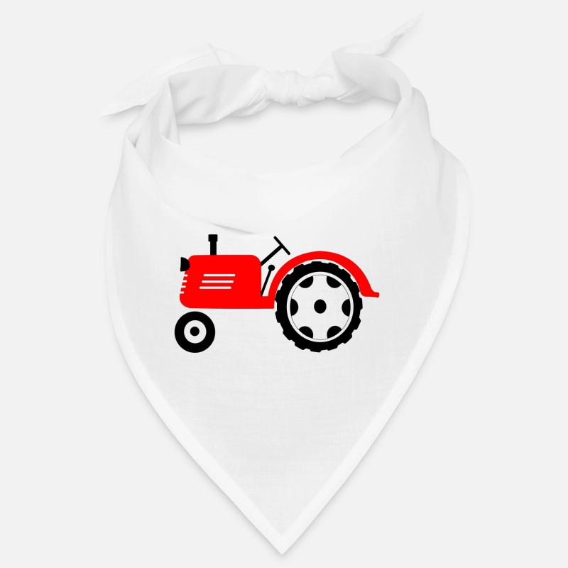 Ackerschlepper rote Landmaschine Bandana