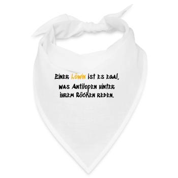 Einer Löwin - Bandana - Weiß - Vorne