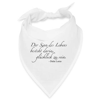 Dalai Lama - Bandana - Weiß - Vorne