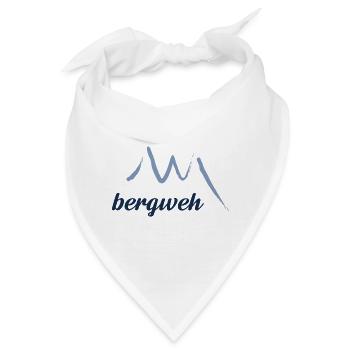 bergweh Logo Blau - Berg & W - Bandana - Weiß - Vorne
