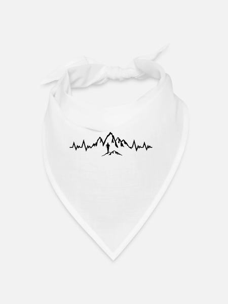 Rythme cardiaque de trail running, pouls de course - homme - Bandana - blanc