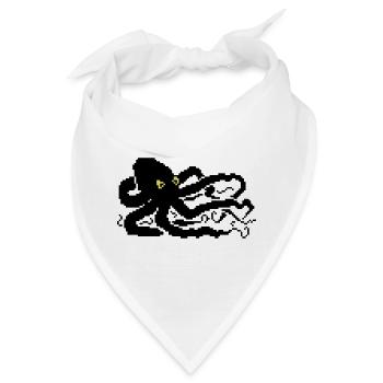 8bit pixel octopus - Bandana - Weiß - Vorne