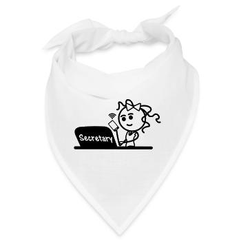 Arbeitslaptop Sekretärin Smartphone - Bandana - Weiß - Vorne