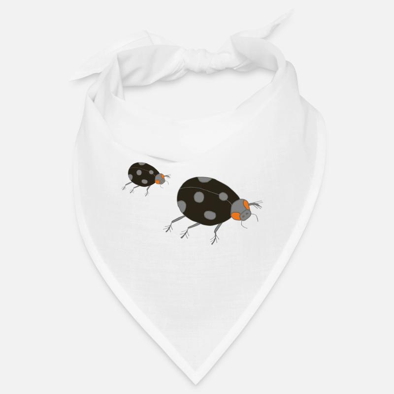 ladybug dark - Bandana - white