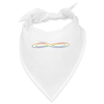 Regenbogen Unendlichkeit - Bandana - Weiß - Vorne